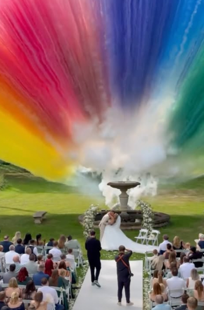 Farbexplosion Hochzeit